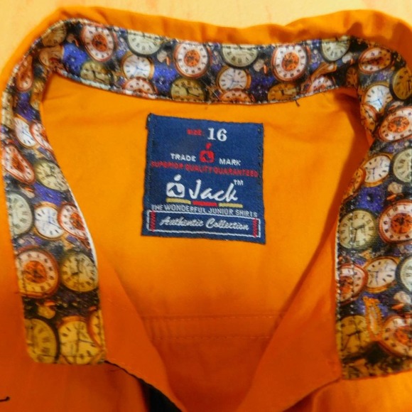 Authentic The Company Staten Is. Orange/Navy shirt Youth 16 - Picture 12 of 13